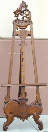 Code: PD 103-M, 104 & PD-105-M Name: French Easel Size: Dia=60 x H=185 & Dia=65 x H=170 & Dia=17 x H=52 cm Wood: Solid Mahogany wood.﻿